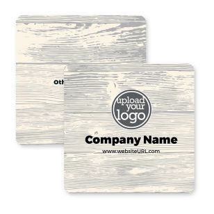Rustic Pane Coaster 3-1/2" Round Corner Square - Wheat