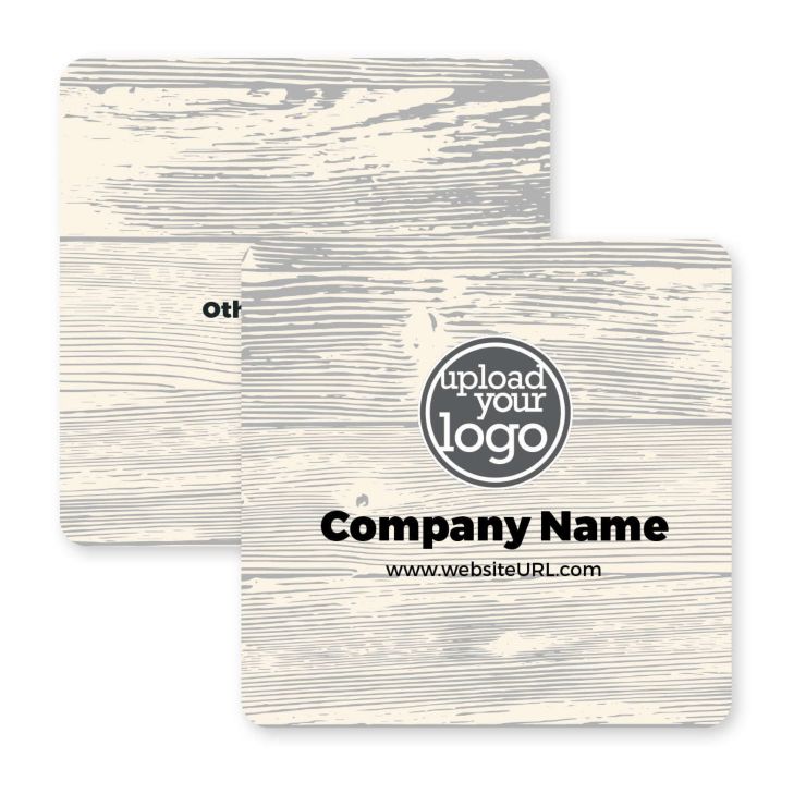 Rustic Pane Coaster 3-1/2" Round Corner Square - Wheat