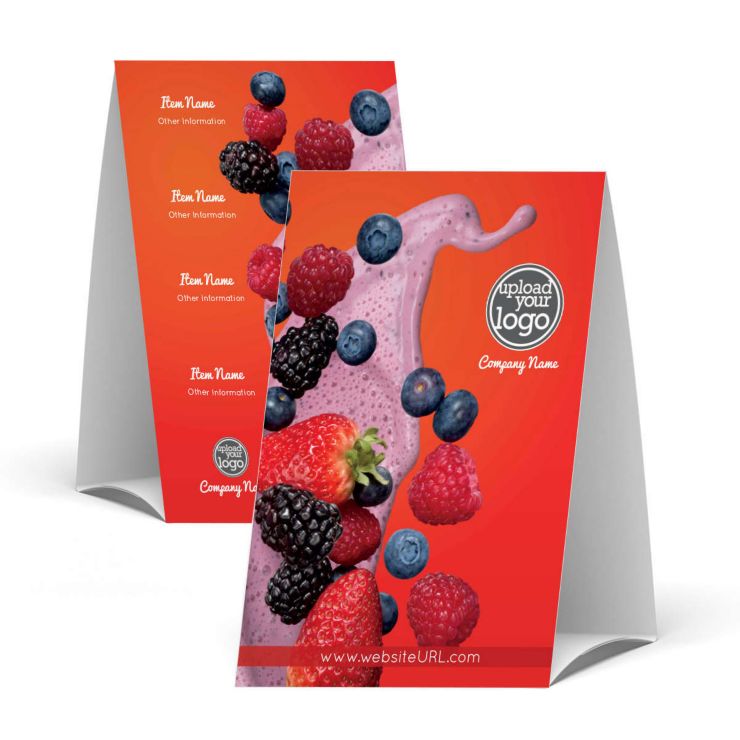 Very Berry Table Tent 4" x 6" Rectangle Vertical