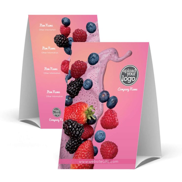 Very Berry Table Tent 4" x 6" Rectangle Vertical