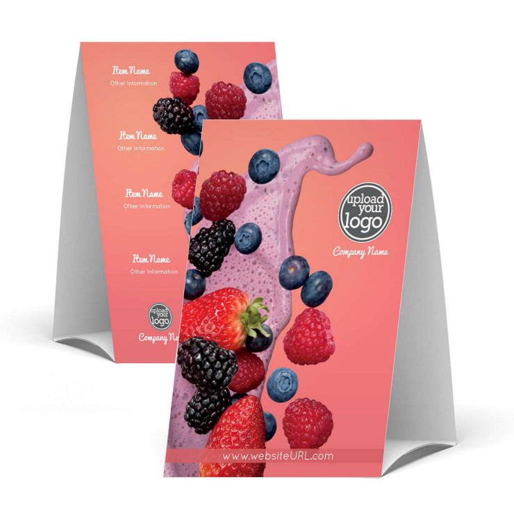 Very Berry Table Tent 4" x 6" Rectangle Vertical