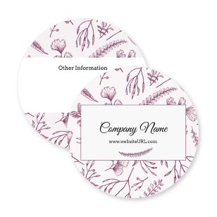 Vintage Floral Coaster 3-5/8" Circle - Affair Purple