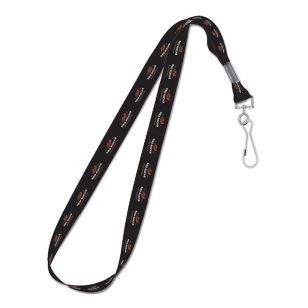 Lanyard with 3/4" Wide Metal Crimp - White