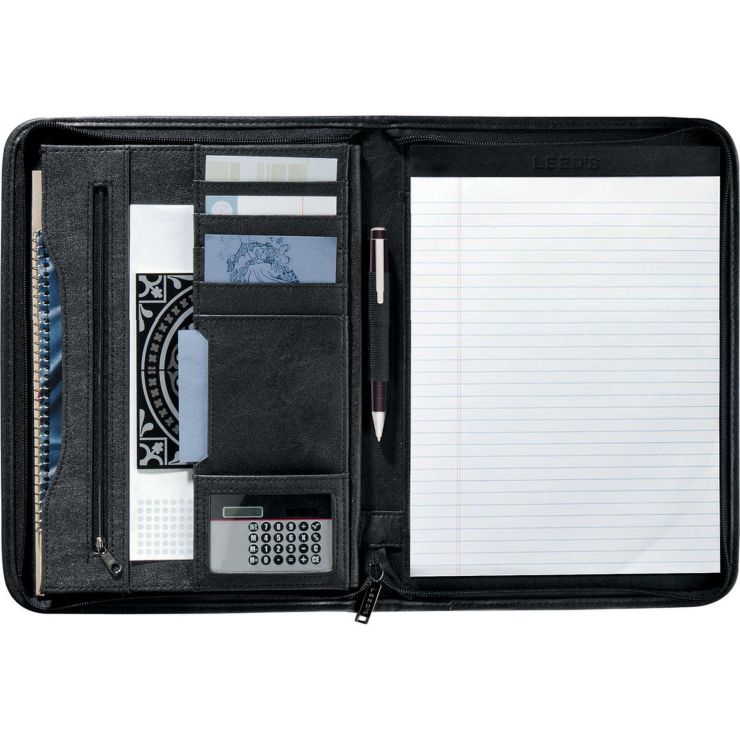 DuraHyde Zippered Padfolio - Black