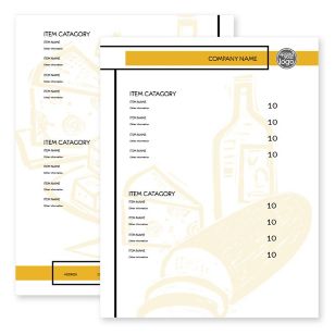 Cut The Cheese Menu 8-1/2"x11" Rectangle Vertical - Lemon Yellow