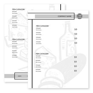 Cut The Cheese Menu 8-1/2"x11" Rectangle Vertical - Dusty Gray