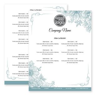 Garden Cafe Menu 8-1/2"x11" Rectangle Vertical - De York Green