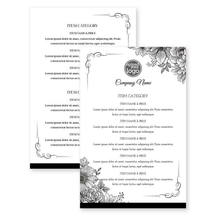 Garden Cafe 5-1/2"x8-1/2" Rectangle Vertical - Black