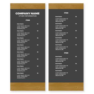 Rustic Pane Menu 4-1/4"x11" Rectangle Vertical - Blue Shark