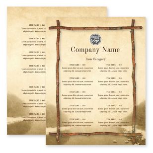 Woodland Mill Menu 8-1/2"x11" Rectangle Vertical - Grandis Orange