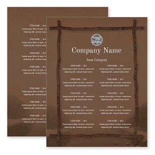 Woodland Mill Menu 8-1/2"x11" Rectangle Vertical - Brown