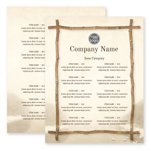 Woodland Mill Menu 8-1/2"x11" Rectangle Vertical - Wheat