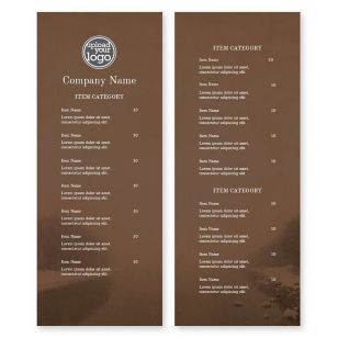 Woodland Mill Menu 4-1/4"x11" Rectangle Vertical - Brown