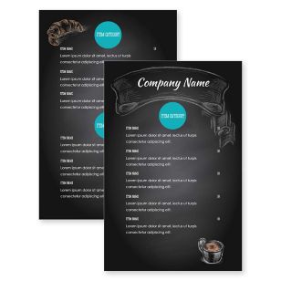 Jumping Java Menu 5-1/2"x8-1/2" Rectangle Vertical - Tropical Teal