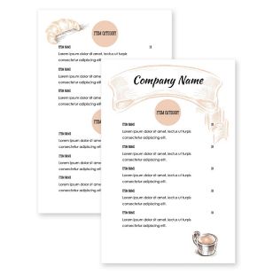 Jumping Java Menu 5-1/2"x8-1/2" Rectangle Vertical - Apricot