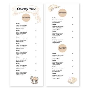 Jumping Java Menu 4-1/4"x11" Rectangle Vertical - Apricot