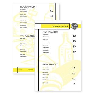 Cut The Cheese Menu 5-1/2"x8-1/2" Rectangle Vertical - Yellow (PMS-Yellow C)