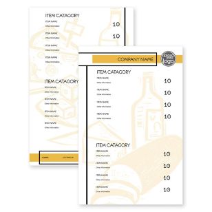 Cut The Cheese Menu 5-1/2"x8-1/2" Rectangle Vertical - Lemon Yellow