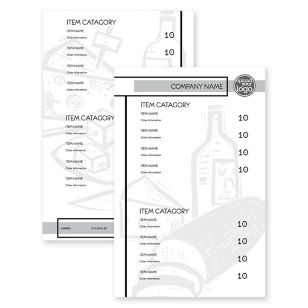 Cut The Cheese Menu 5-1/2"x8-1/2" Rectangle Vertical - Dusty Gray