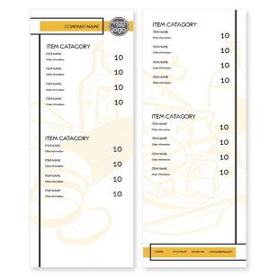 Cut The Cheese Menu 4-1/4"x11" Rectangle Vertical - Lemon Yellow