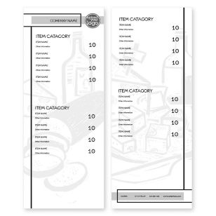 Cut The Cheese Menu 4-1/4"x11" Rectangle Vertical - Dusty Gray