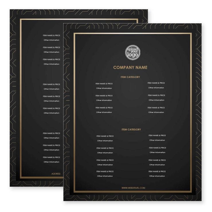 Uptown Liege Menu 8-1/2"x11" Rectangle Vertical