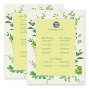 Botanical Life Menu 8-1/2"x11" Rectangle Vertical - Portica Yellow