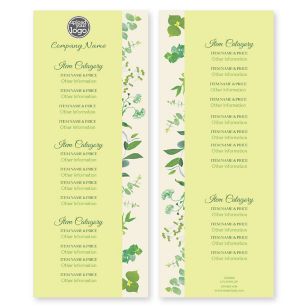 Botanical Life Menu 4-1/4"x11" Rectangle Vertical - Portica Yellow