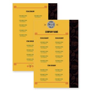 Mexicali Menu 5-1/2"x8-1/2" Rectangle Vertical - School Bus Yellow