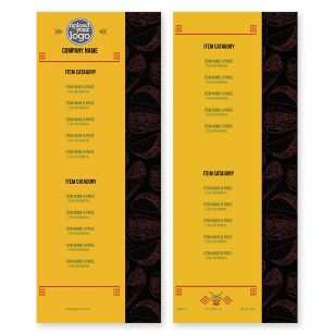 Mexicali Menu 4-1/4"x11" Rectangle Vertical - School Bus Yellow