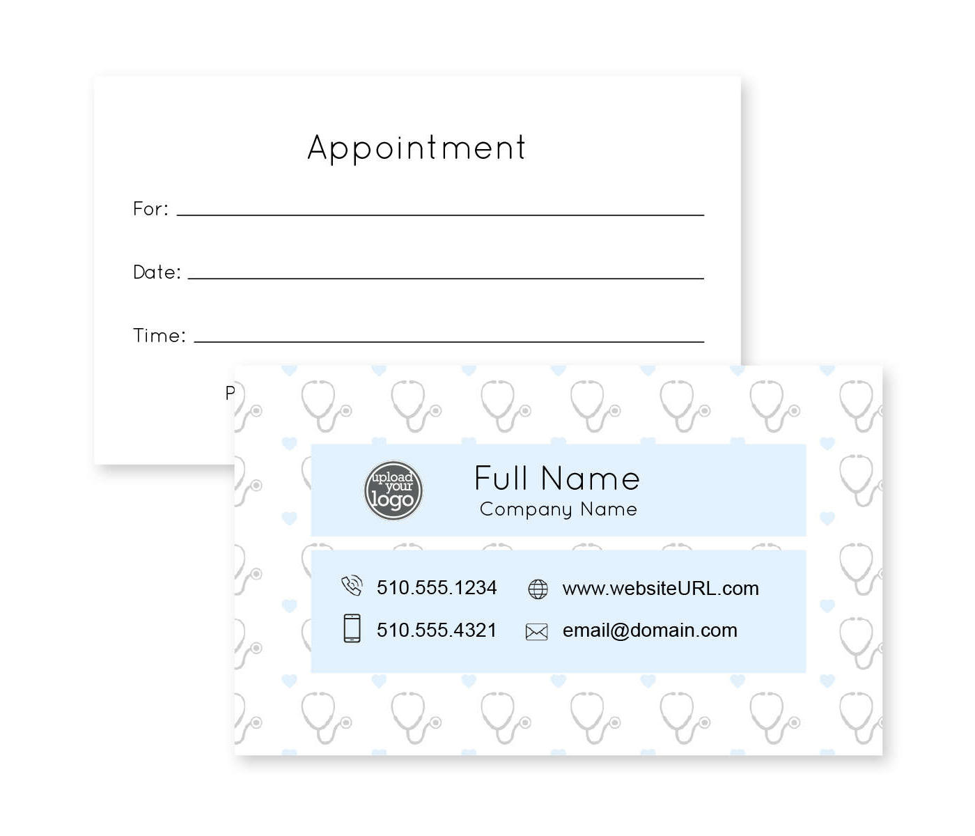 Healthy Hearts Business Card 2x3-1/2 Rectangle Horizontal