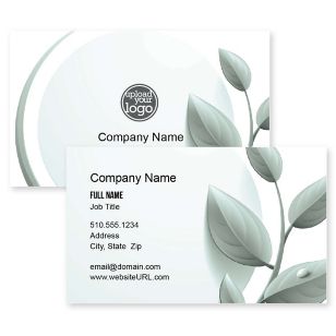 Leaf Spring Business Card 2x3-1/2 Rectangle Horizontal - Catskill White