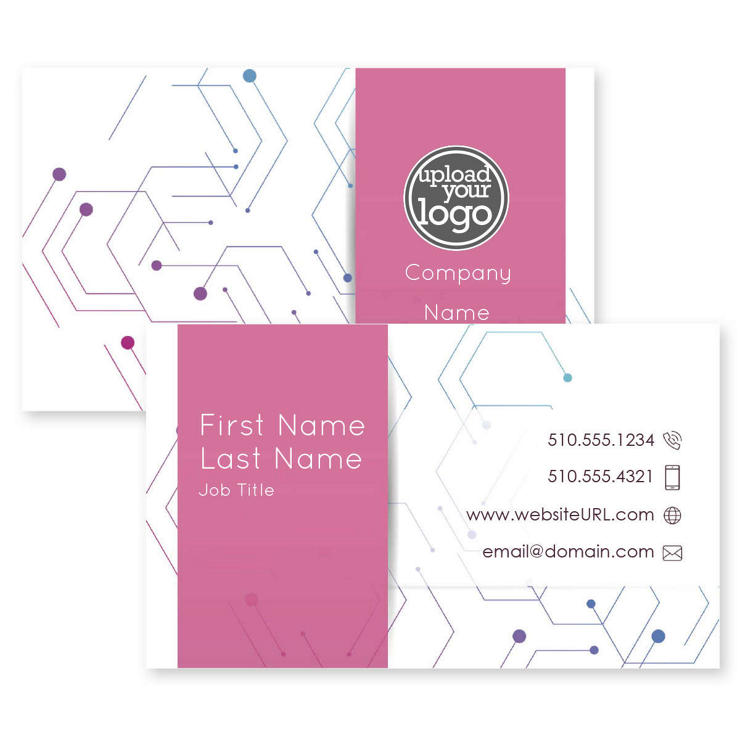Geo Hex Business Card 2x3-1/2 Rectangle Horizontal