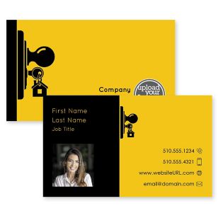 The Key Business Card 2x3-1/2 Rectangle Horizontal - School Bus Yellow