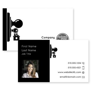 The Key Business Card 2x3-1/2 Rectangle Horizontal - White