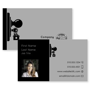 The Key Business Card 2x3-1/2 Rectangle Horizontal - Gray