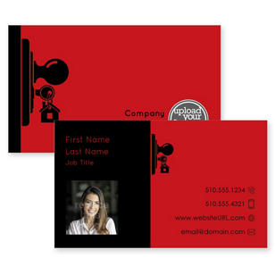 The Key Business Card 2x3-1/2 Rectangle Horizontal - Red
