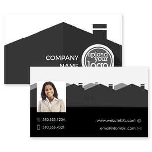 Iconic Homes Business Card 2x3-1/2 Rectangle Horizontal - Blue Shark