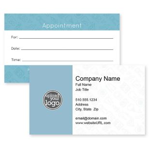 ToothCare Business Card 2x3-1/2 Rectangle Horizontal - Blue, Sky