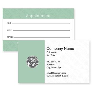 ToothCare Business Card 2x3-1/2 Rectangle Horizontal - Tropical Teal