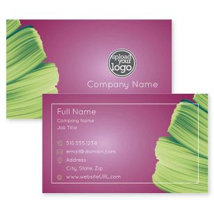 Paint Brush Business Card 2x3-1/2 Rectangle Horizontal - Affair Purple