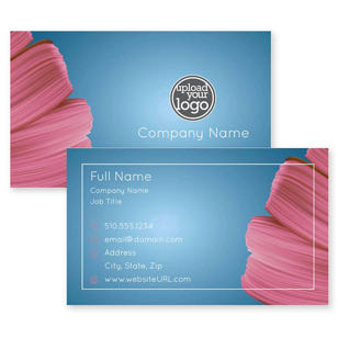 Paint Brush Business Card 2x3-1/2 Rectangle Horizontal - Sky Blue