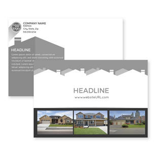 Iconic Homes Postcard 4x6 Rectangle Horizontal - Dusty Gray