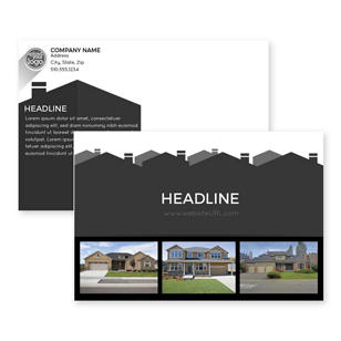 Iconic Homes Postcard 4x6 Rectangle Horizontal - Emperor Gray