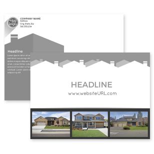 Iconic Homes Postcard 5x7 Rectangle Horizontal - Dusty Gray