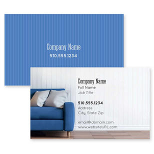 Chair & Sofa Business Card 2x3-1/2 Rectangle Horizontal - Catskill White
