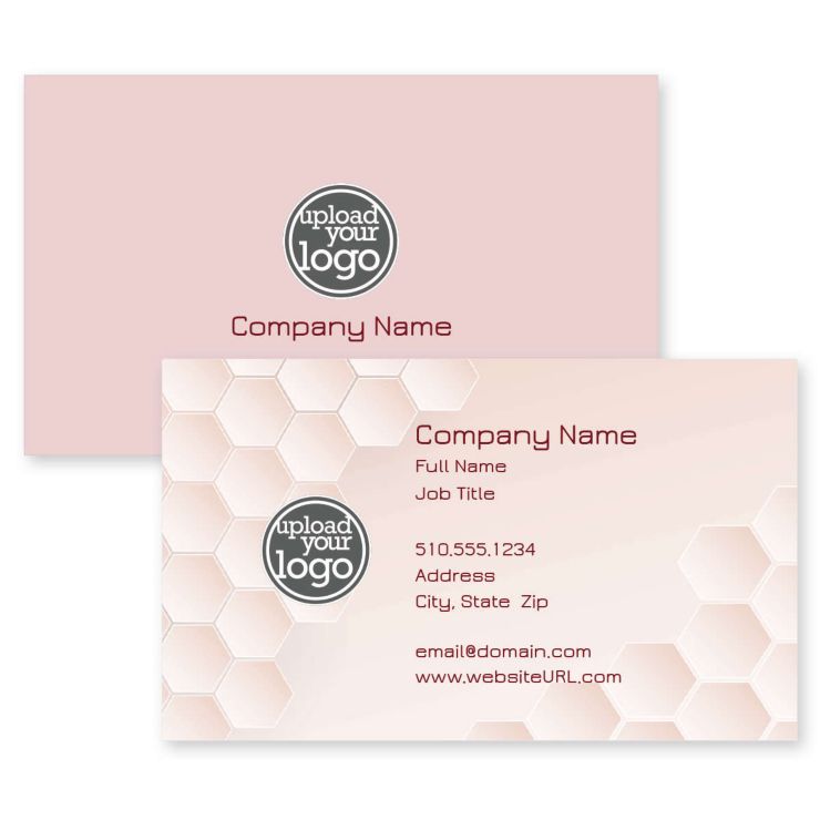 Hexagon Business Card 2x3-1/2 Rectangle Horizontal