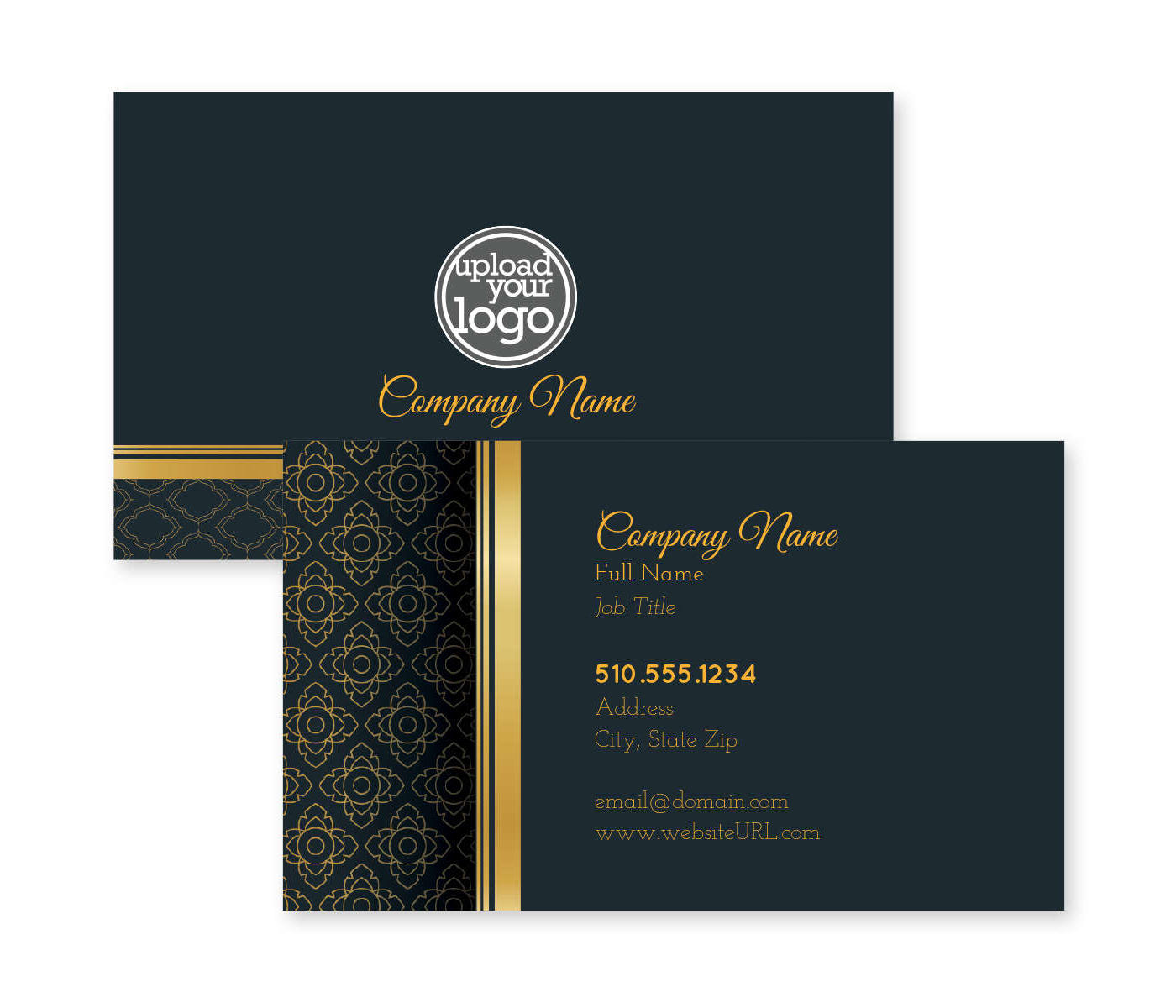 Wedding Emblem Business Card 2x3-1/2 Rectangle Horizontal