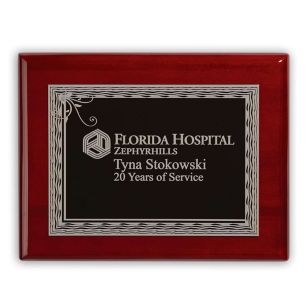 Fairfield Small Plaque Award - Rosewood