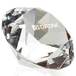 Diamond Paperweight - Clear/Blue